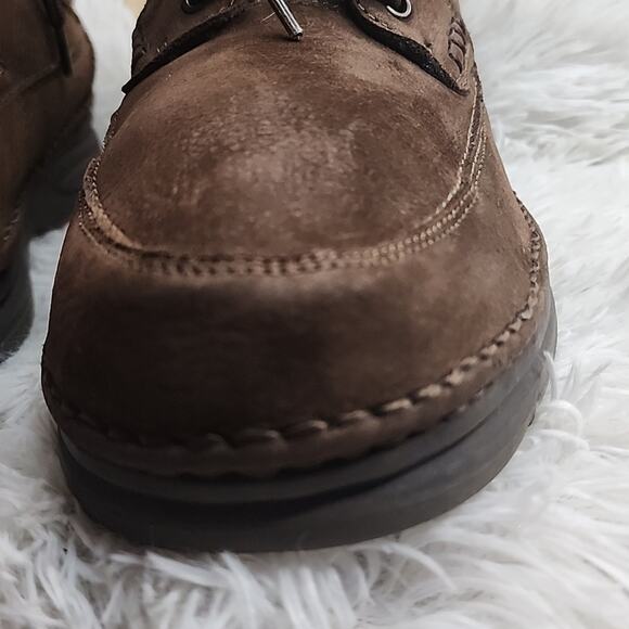 NUNN BUSH NUBUCK BROWN LEATHER LACE UPS MENS 13.0 IN VERY GOOD PREOWNED CONDITIO - Picture 2 of 16